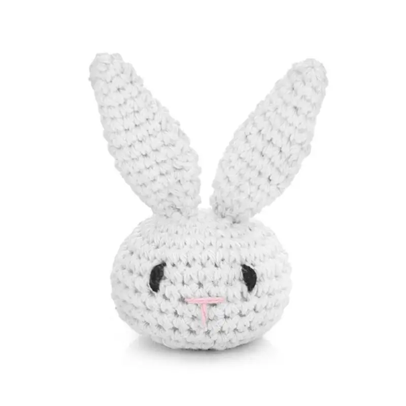 

Handmade Crochet DIY Pacifier Clip Chain Accessories Cute Bunny Head Baby Teething Soother Decorations