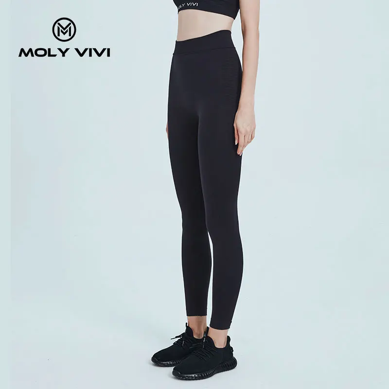 

Molyvivi Volcano Pants Thin Cashmere High Waist Yoga Pants Hip Lift Elastic Tight Show Thin Sports Women Seamless Leggings