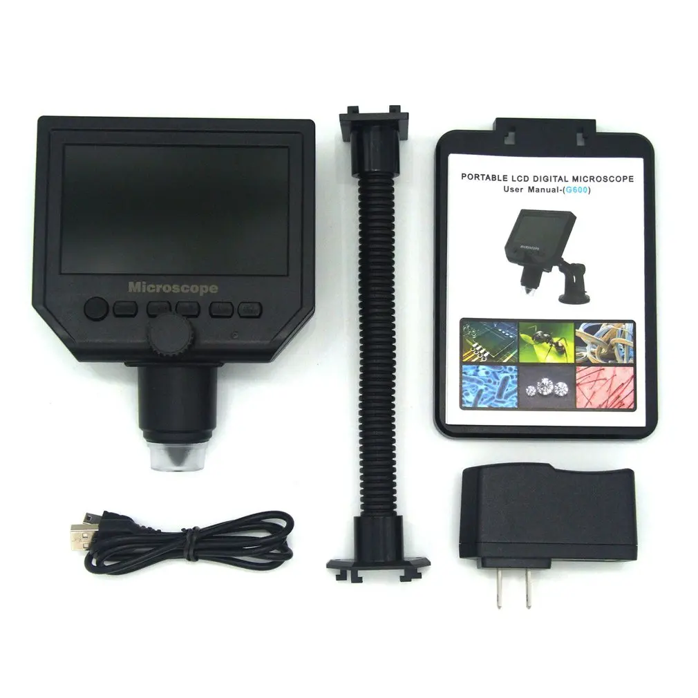 

G600 8LED 600X Portable LCD Digital Microscope 4.3" Electronic Video Microscopes Endoscope Magnifier Camera Drop Shipping