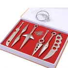 7 шт.компл. сплав игрушечные мечи Военный нож ниндзя Hatake Kakashi Deidara Kunai Shuriken фигурка оружие игрушки Косплей игрушка подарок для мальчика