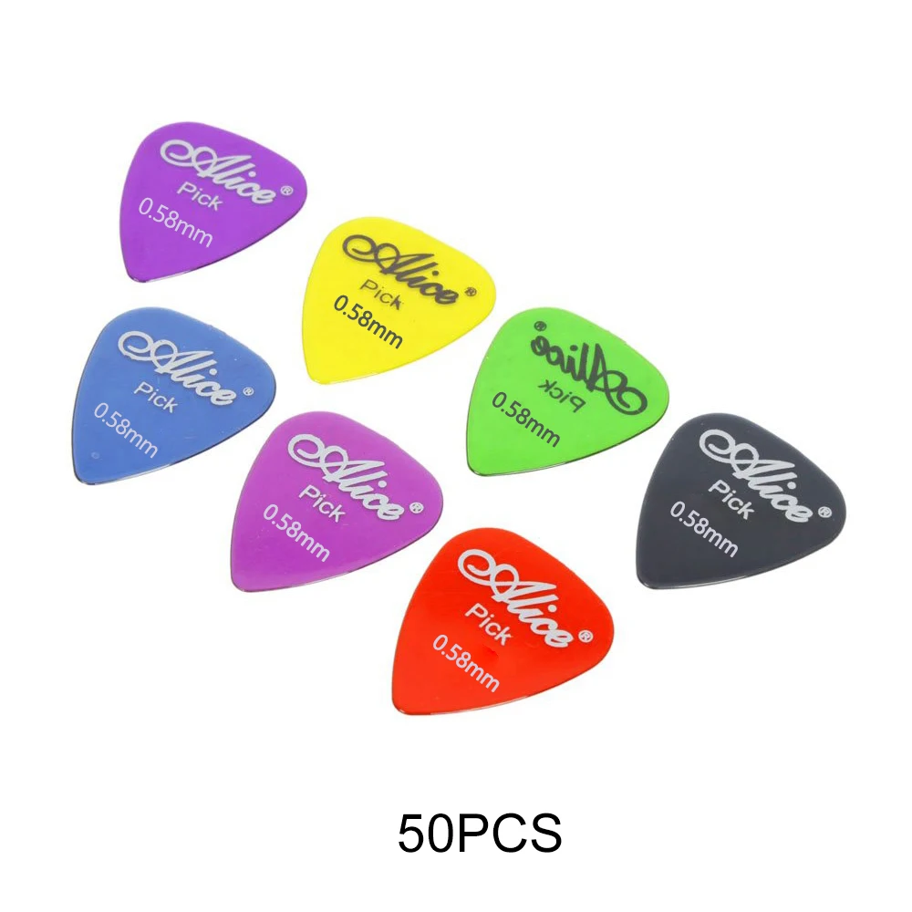 Набор гитарных медиаторов 50 шт. струнный музыкальный инструмент толщина 0 58 1 5 мм