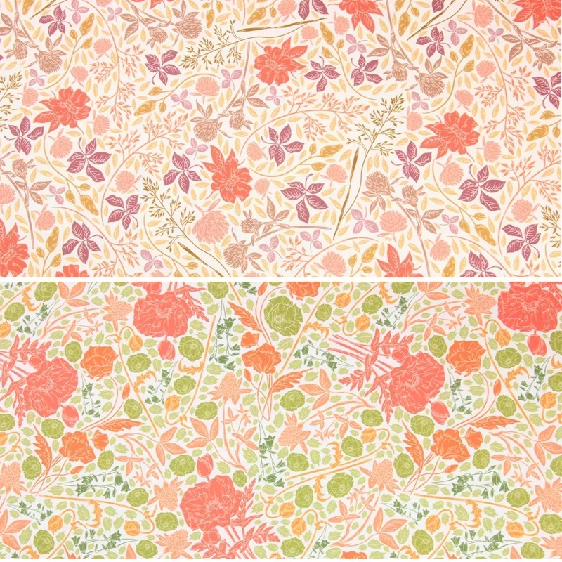 

2021 Cotton Fabric By The Yard Fabrics For Sewing Clothes Dress Printed Floral For Patchwork Quilting DIY Needlework Material