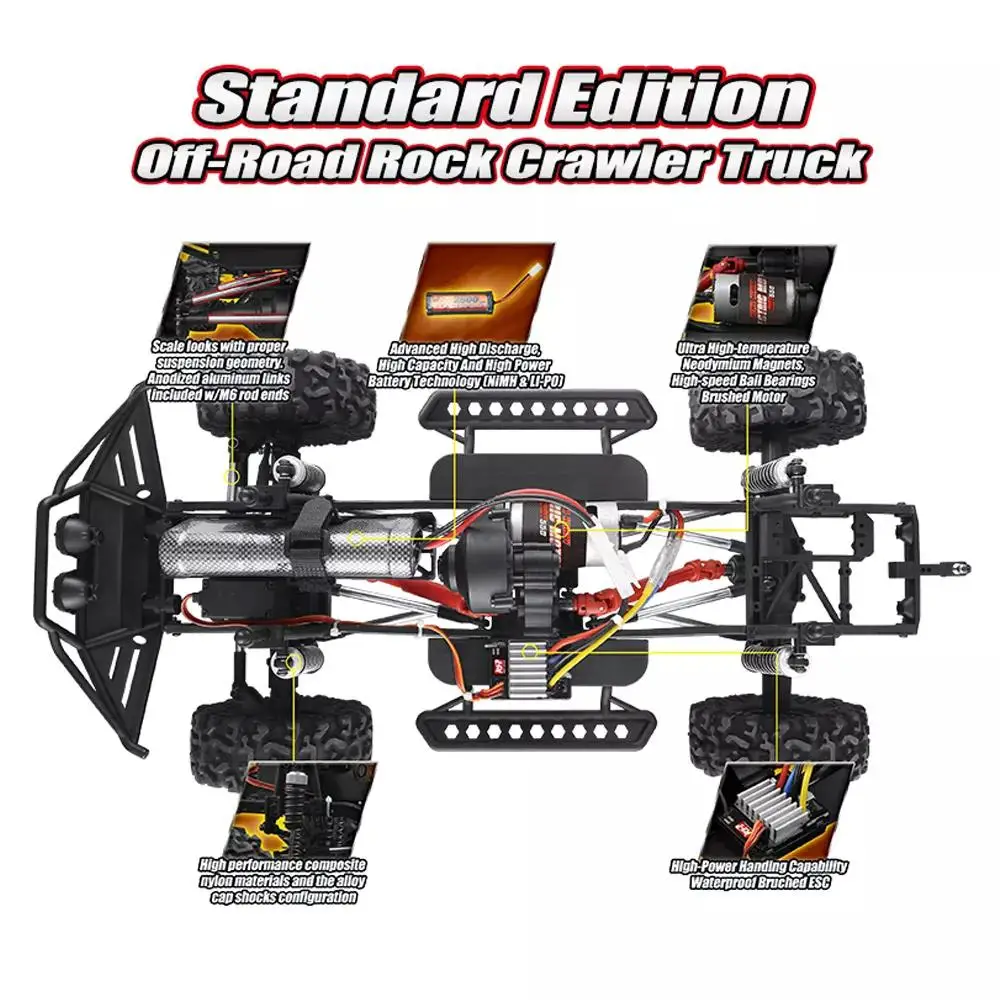 Remo Hobby 1093-ST 1/10 2,4 г 4WD Водонепроницаемая щетка Rc автомобиль внедорожный Рок Гусеничный Трейл установки грузовик RTR игрушка