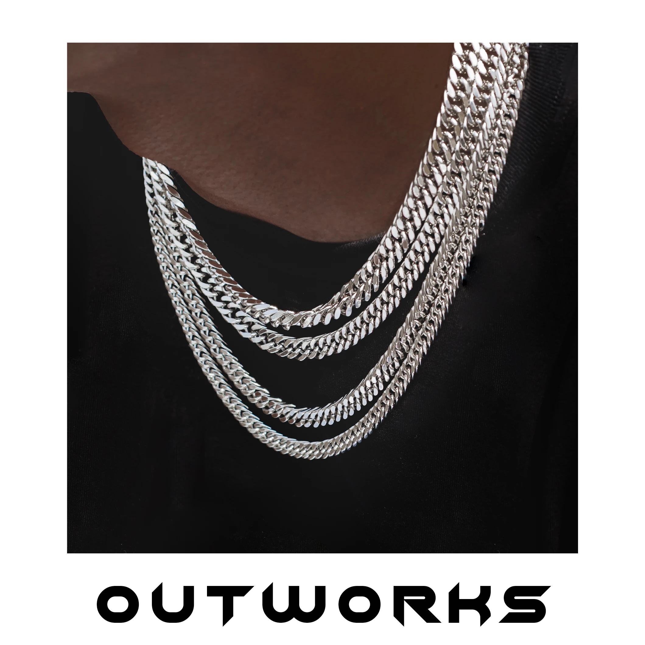 Кубинская цепь из титановой стали 7/9/11 мм | Украшения и аксессуары