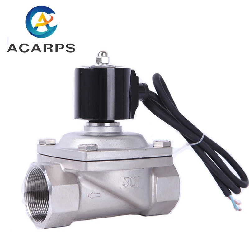 

2-сторонний Соленоидный клапан из нержавеющей стали, 2 дюйма, 12 В, нормально закрытый для подводной съемки