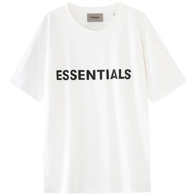 

2021 Summer New T-shirt Short Sleeve 100% Cotton 1:1 Fog Essentials Tshirts Kanye West Jerry Lorenzo Short Sleeve Hip Hop Tees