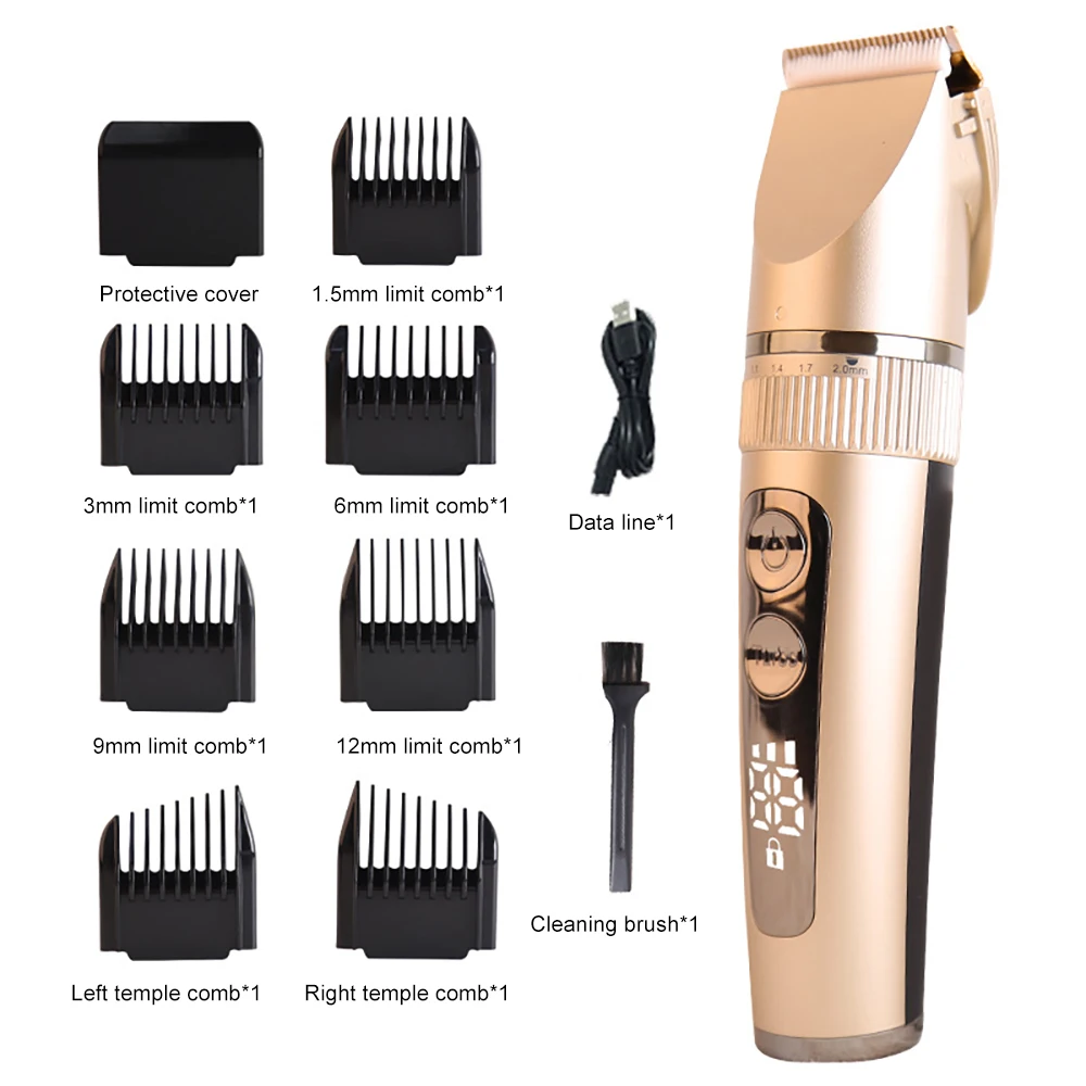 

Professional Hair Clipper For Men Barber Cutting Machine Rechargeable Electric Razor Beard Trimmer Fast Charging Hair Trimmer