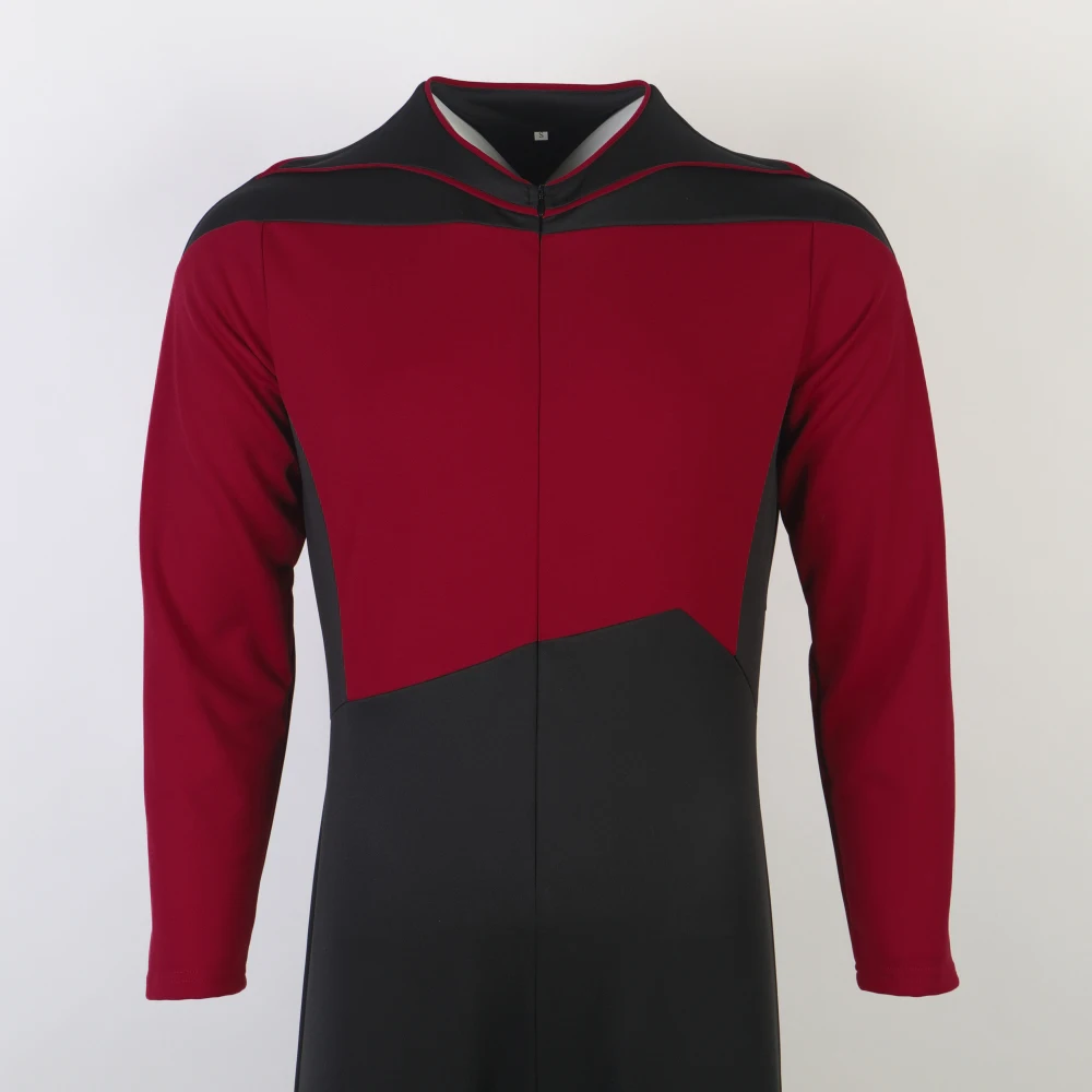 Star The Next Generation Trek Costume JL Picard Red Starfleet Uniforms TNG Gold Jumpsuit ST Halloween Men Prop | Тематическая