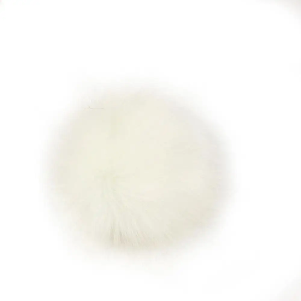 White-8cm Цветной 8/10 см большой помпон из натурального искусственного меха лисы меховой помпон для женщин шапка Меховые помпоны для шапок шапка s для вязаной шапки - Цвет: White-8cm