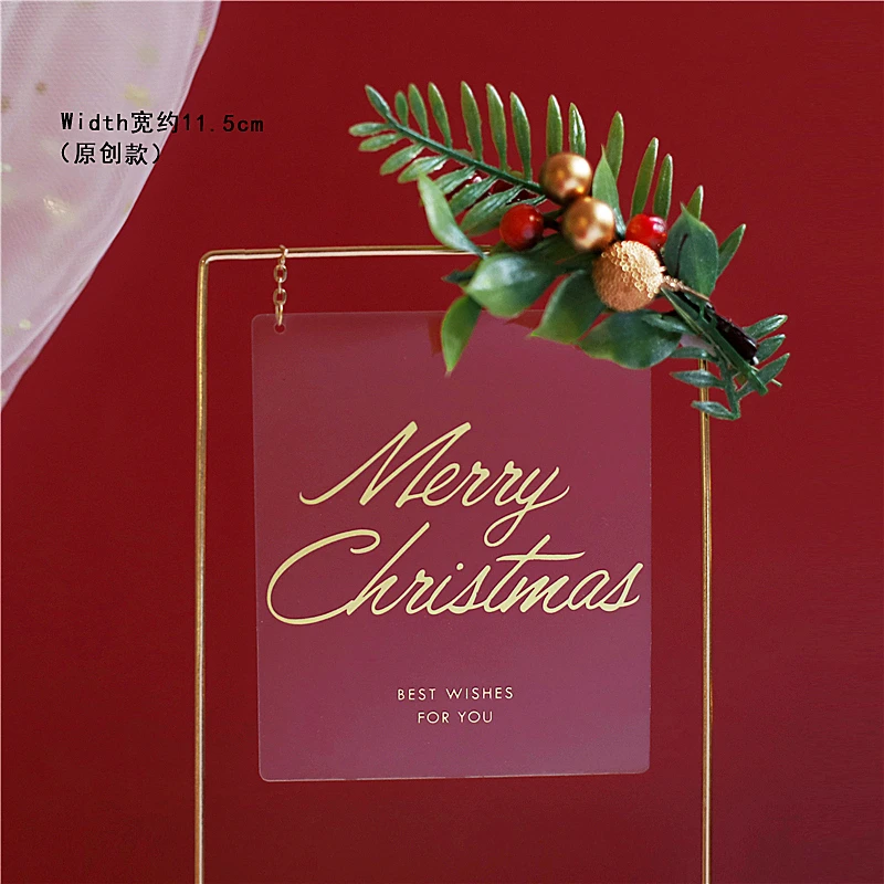 Цветочные листья веселый Топпер на Рождественский торт новый год лося ребенок