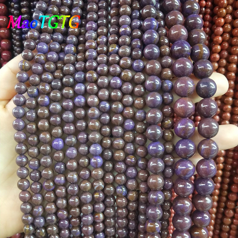 Оптовая продажа фиолетовые бусины россыпью для изготовления ювелирных изделий