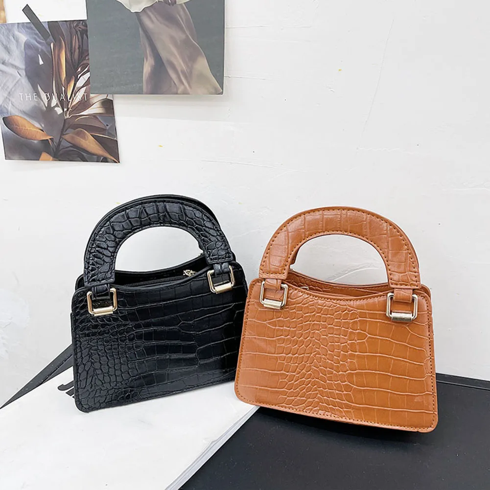 

Модные женские сумки через плечо с крокодиловым узором, сумка-мессенджер из искусственной кожи, повседневные женские однотонные маленькие ...