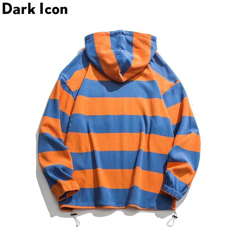 Темно икона полосатый уличный мужские толстовки негабаритных хип хоп толстовка