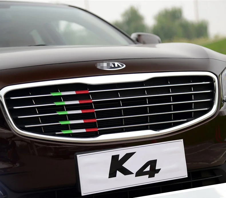 9 шт. Пластиковая передняя решетка для автомобиля крышка гриля отделка Флаг