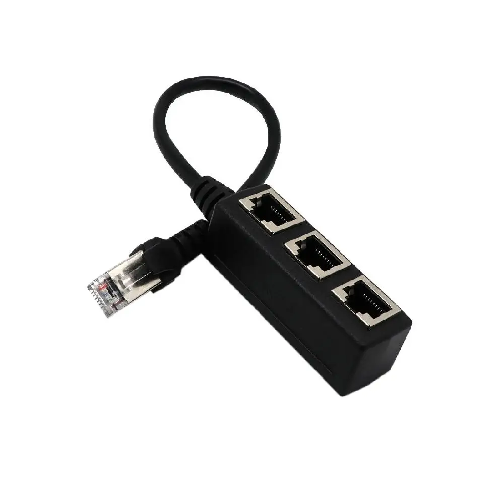 LAN Ethernet Network RJ45 1 Male To 3 Female Connector Splitter Adapter Cable r60 | Мобильные телефоны и аксессуары