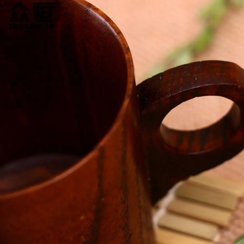 Деревянная чашка примитивная деревянная ручной работы посуда для завтрака пива