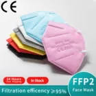 10-100 штук, маски для лица, одобренные fpp2, европейская маска ffp2, маски ce kn95, ffp2многоразового использования, черная маска