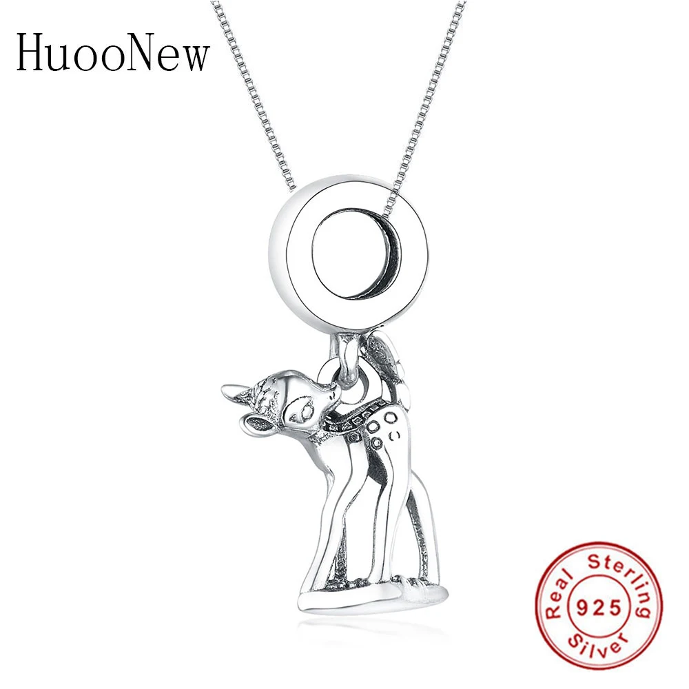 Сфотографированный олень Sika бисера Подходит оригинальный Амулеты Браслет 925