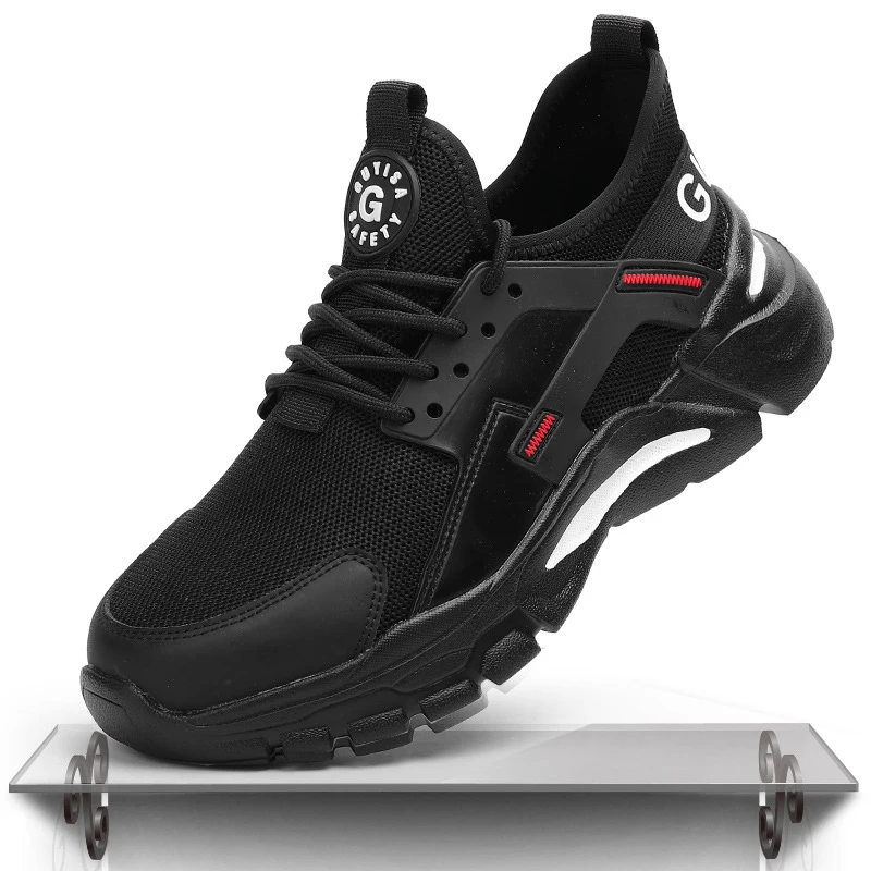 

Men's safety shoes outdoor work boots men's industrial construction shoes non-slip anti-puncture shoes steel toe work shoes men