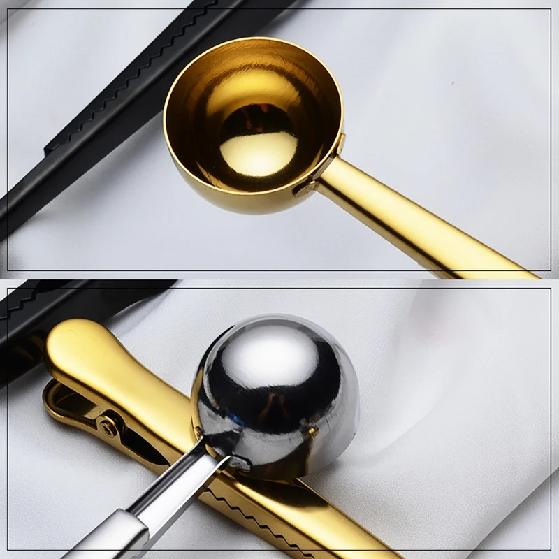 Tea Coffee Measuring Spoon Scoop With Clip Kitchen Supply Powder Tools Good Sealing And Keep Fresh Delicious NEW | Дом и сад