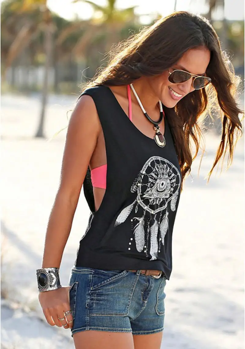

[You're My Secret]Women Harajuku Rock Clothes Gothic Tanks Top Punk Skinny Summer Black Mini Vest Sleeveless Fashion Streetwear