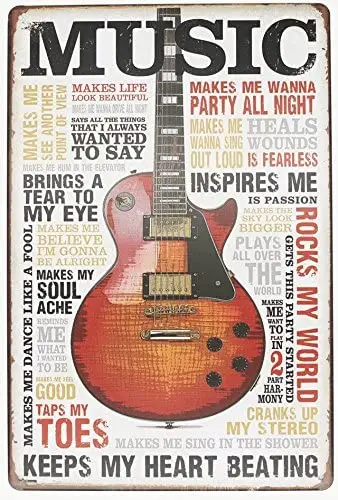 ARTCLUB музыка вдохновляет меня Ретро металлический жестяной знак винтажный постер