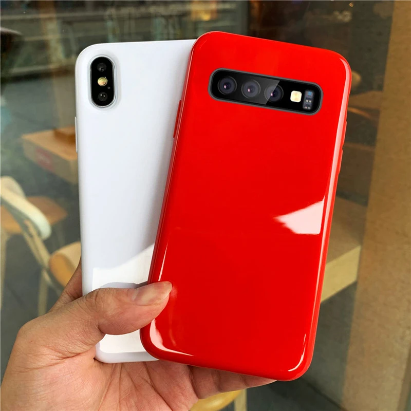Гладкий Чехол для телефона Samsung Galaxy S10 S9 Plus S10E Note 8 9 10 Pro J4 J6 J2 J7 Prime J8 A6 A7 2018 A2