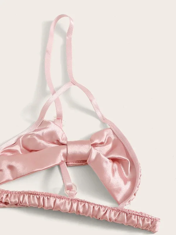 

women pajamas Sexy Women's Slip Bowknot Cutout Underwear pyjamas women