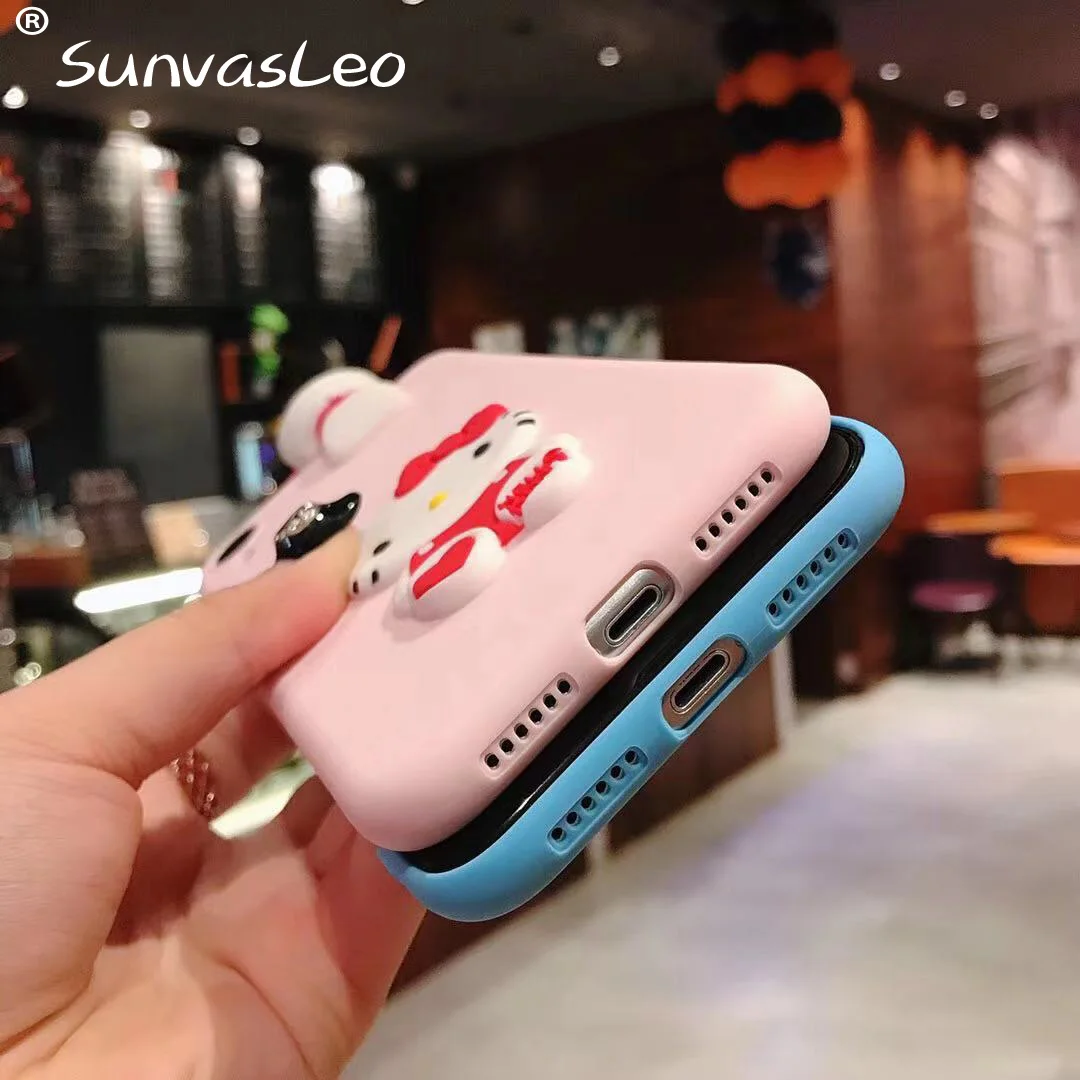 3D мультфильм животных мягкий чехол для телефона задняя крышка для samsung S6 S7 S8 S9 S10E S10 Плюс/M10 M20 M30/Note 8/9 A20 A30 A40 A50 A70