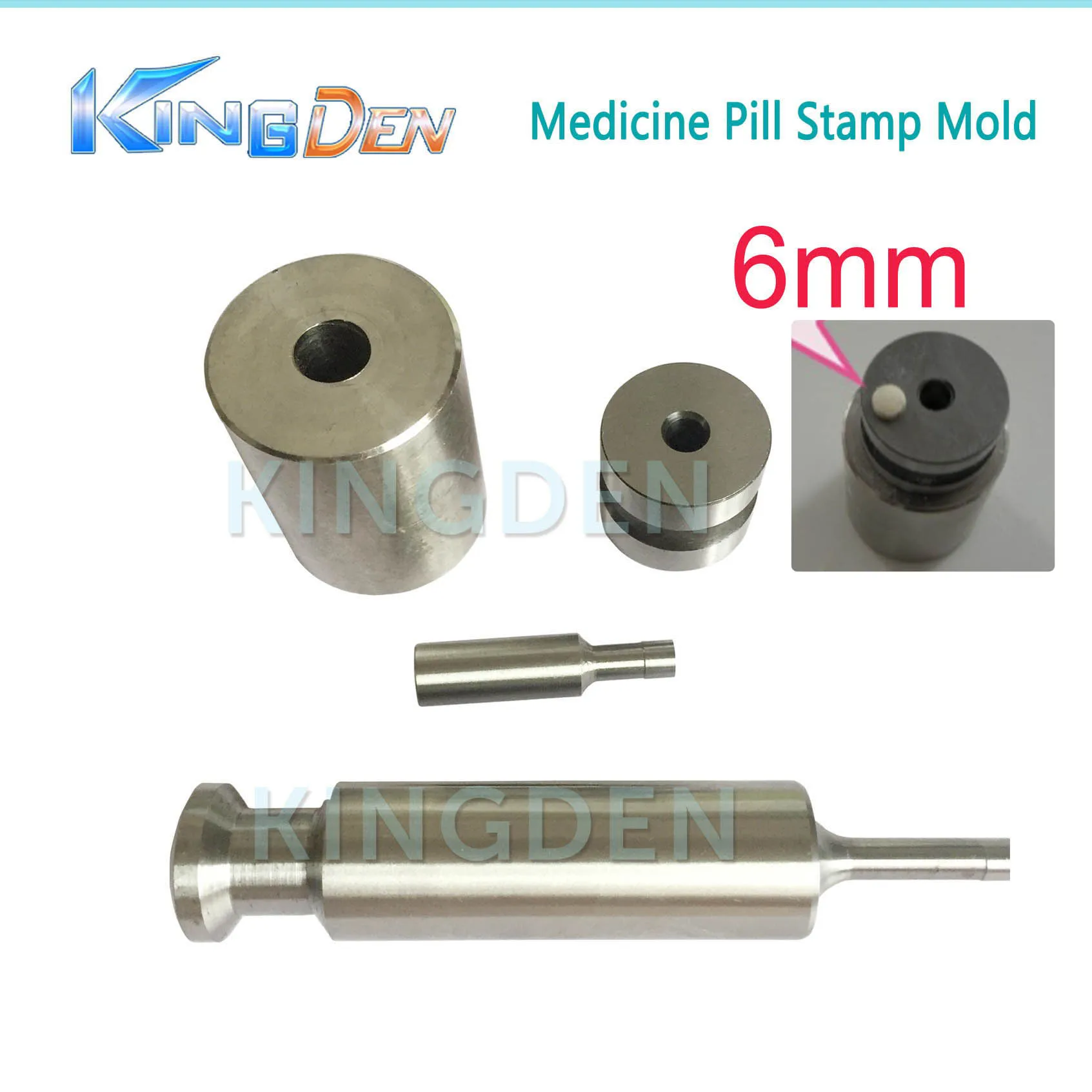6mm KINGDEN медицина таблетки штамп прессформы пустые таблетки молока штампы 3D удар пресс-форма конфеты штамповки штампа кальция таблетки штамповки - Цвет: 6mm