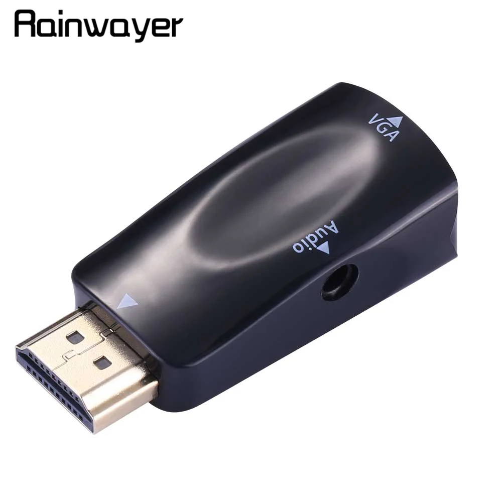 Адаптер аудио кабеля Rainwayer в VGA переходник штырь гнездо с поддержкой HD 1080P для ПК
