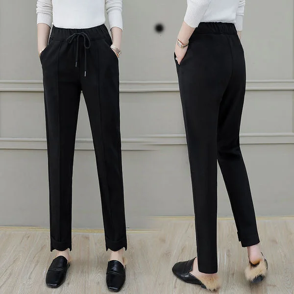 Шерстяные брюки женская осенняя одежда из 2021 шерсти с высокой талией | Женская - Фото №1