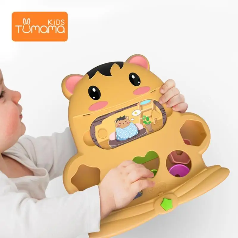 Младенческой ребенок хомяк форма познавательный на поиск соответствия игрушка