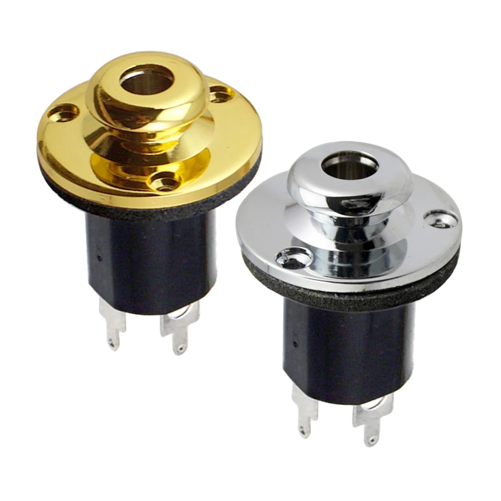 

1/4' Jack Socket for Guitar Bass Equalizer Jack EQ Preamp End Pin Output Input Socket Parts
