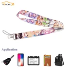 Автомобильный уличный брелок для ключей Genshin, шнурок, мультяшное аниме для телефона, кошелек для монет, кошелек, ID значки, U-диск, шнурок