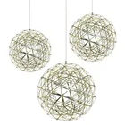 Современный подвесной светодиодный светильник из нержавеющей стали, люстра в стиле лофт с шариками, светильник на потолок