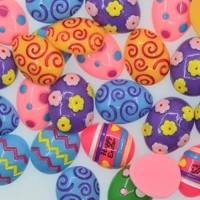 10pcs assorted resin easter eggs flatback embellishments easter crafts decoden cabochon charm diy