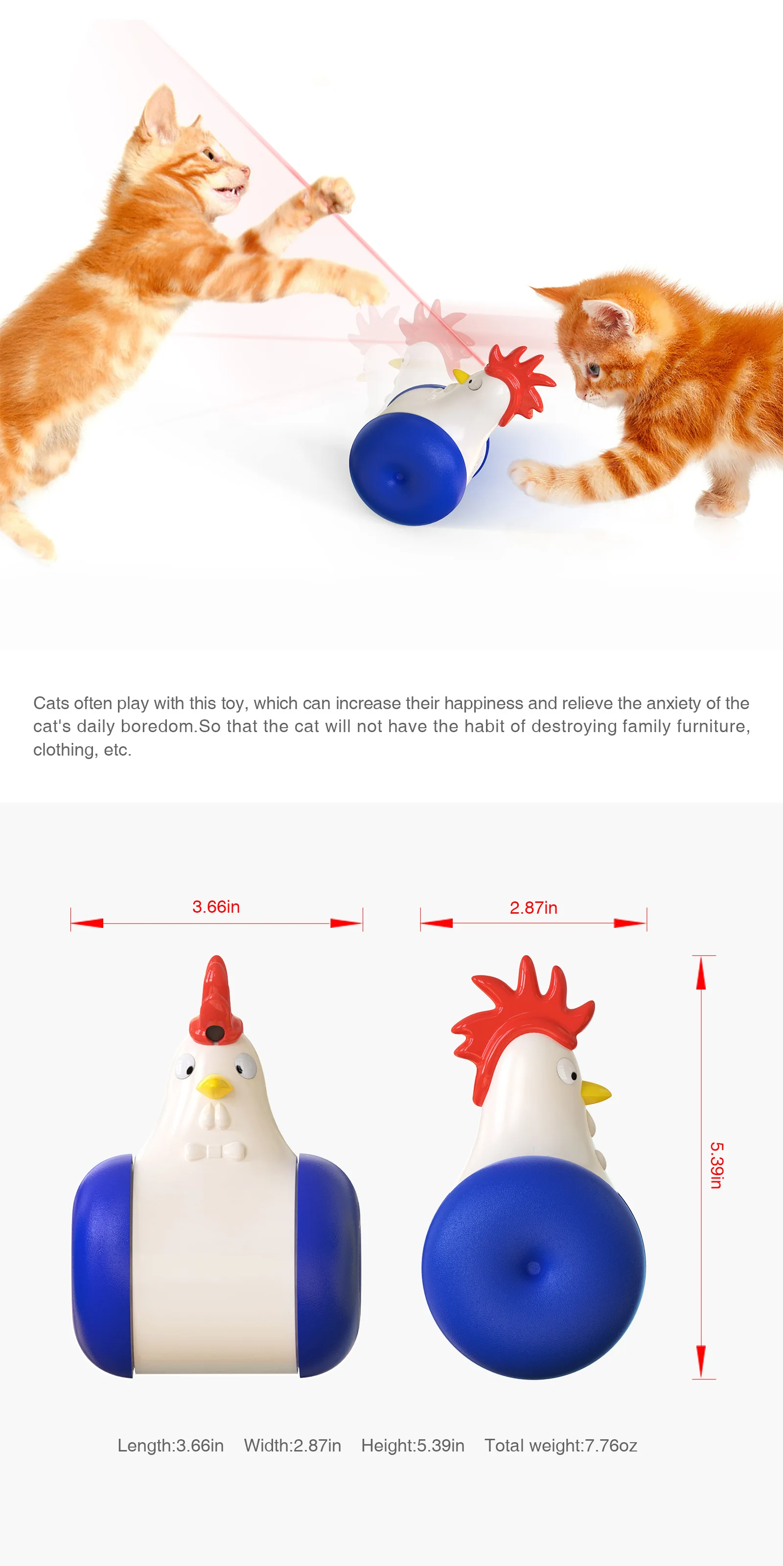 

Pet Supplies New Electric Sound Tumbler Laser Cat Teaser Toys in Stock kitten toys cat toy cat tower 2021 cat plush