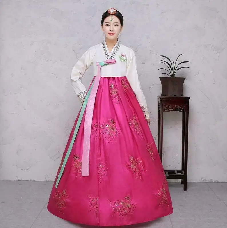 Women Hanbok Dress Korean Traditional Dresses National Costumes Kimono Size S-XL Modern | Тематическая одежда и униформа