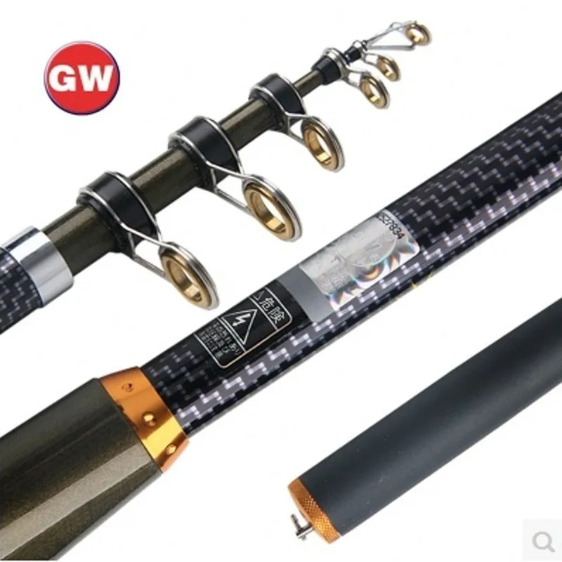 Телескопическая удочка GW прочная Удочка из углеродного волокна для ловли форели
