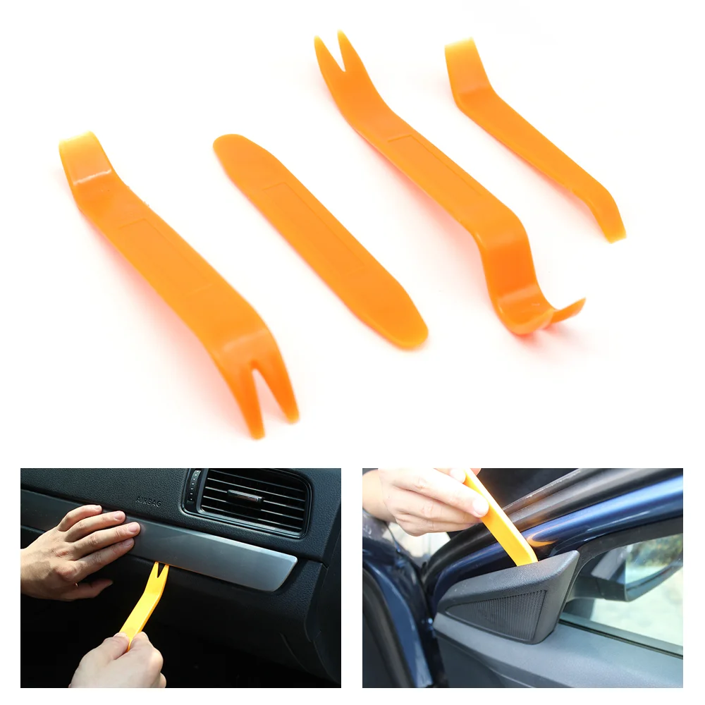 

4Pcs Car Auto Radio Panel Door Clip Panel Trim Dash Audio Removal Installer Pry Kit Hand Tool Repair Tools