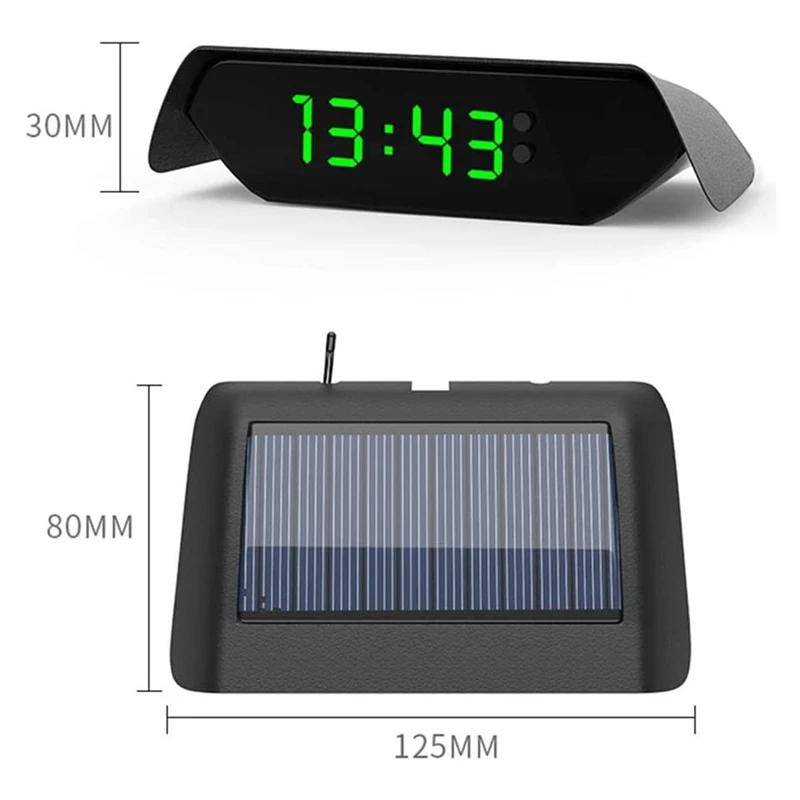 Автомобильные часы на солнечной батарее высокоточные электронные с