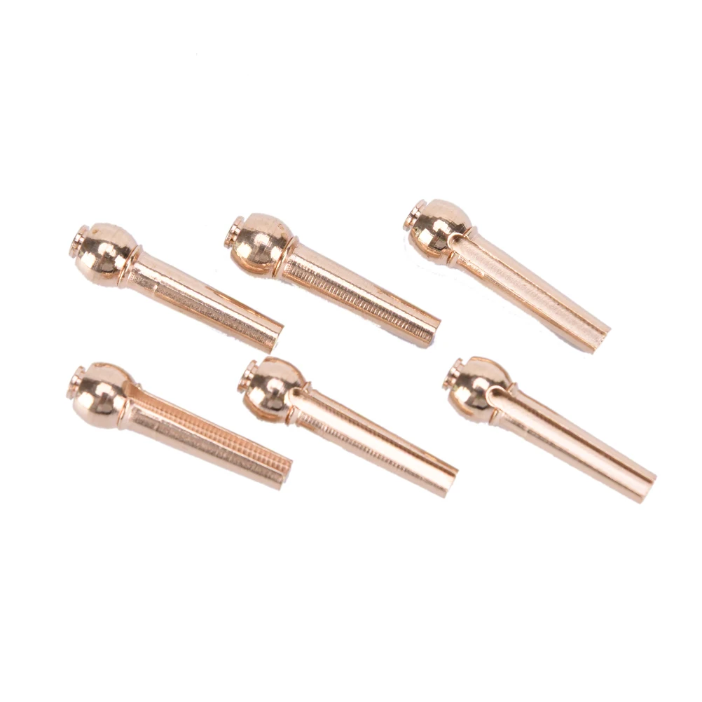

6Pcs Metal Bridge Pin Folk Acoustic Pins Peg Nail Brass 27mm Guitar String