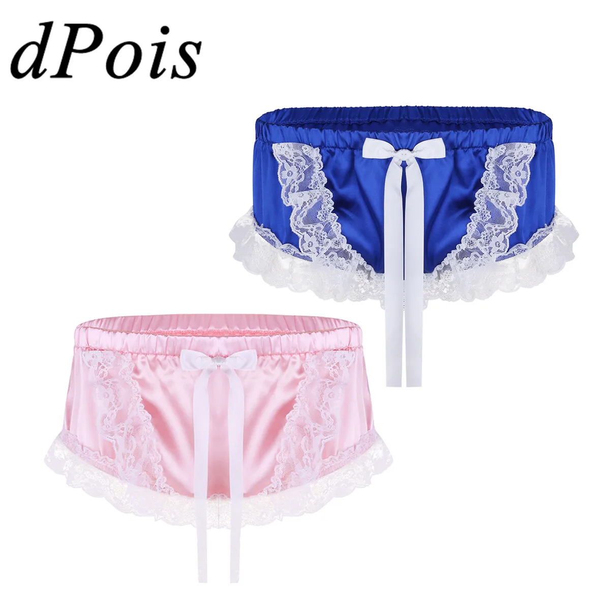 Трусы боксеры sпанси мужские с экзотическим бантиком джоки стринги блестящее