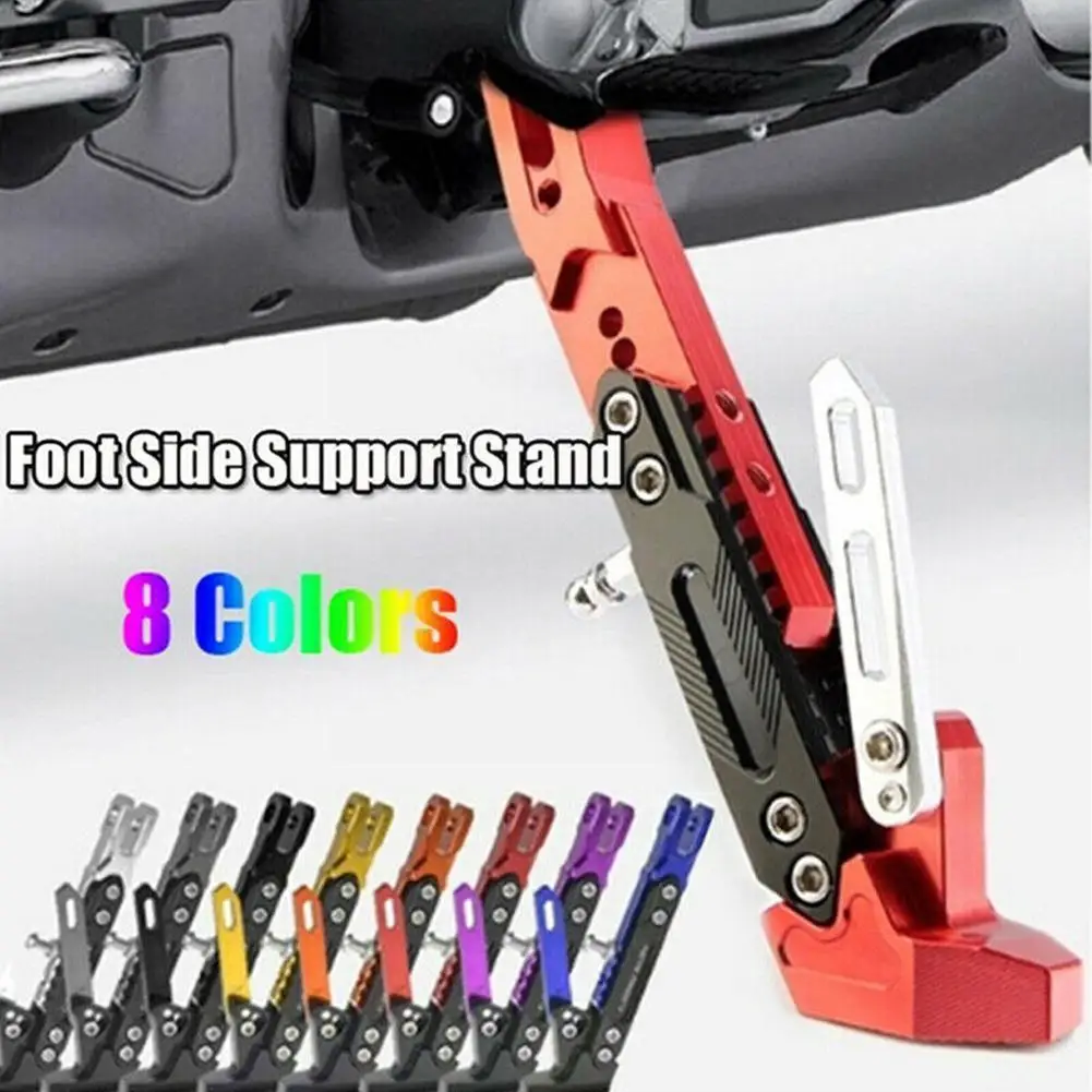 

Adjustable CNC Metal Motorcycle Foot Bracket Kick Side Resistant Bracket Motorbike Stand Parking Support Durable Side Brack Z6X0