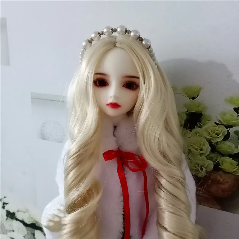 

BJD SD 1/3 1/4 1/6 doll wig Antique Uncle Kerr Leaf girl 60 cm doll with curly hair