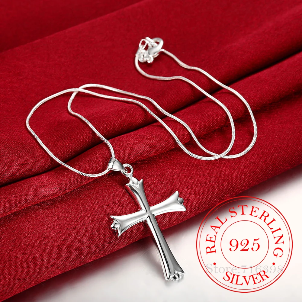 

Ожерелье из стерлингового серебра 925 пробы, простое ожерелье из искусственной кожи, серебряная цепочка для женщин и мужчин, ювелирные издел...