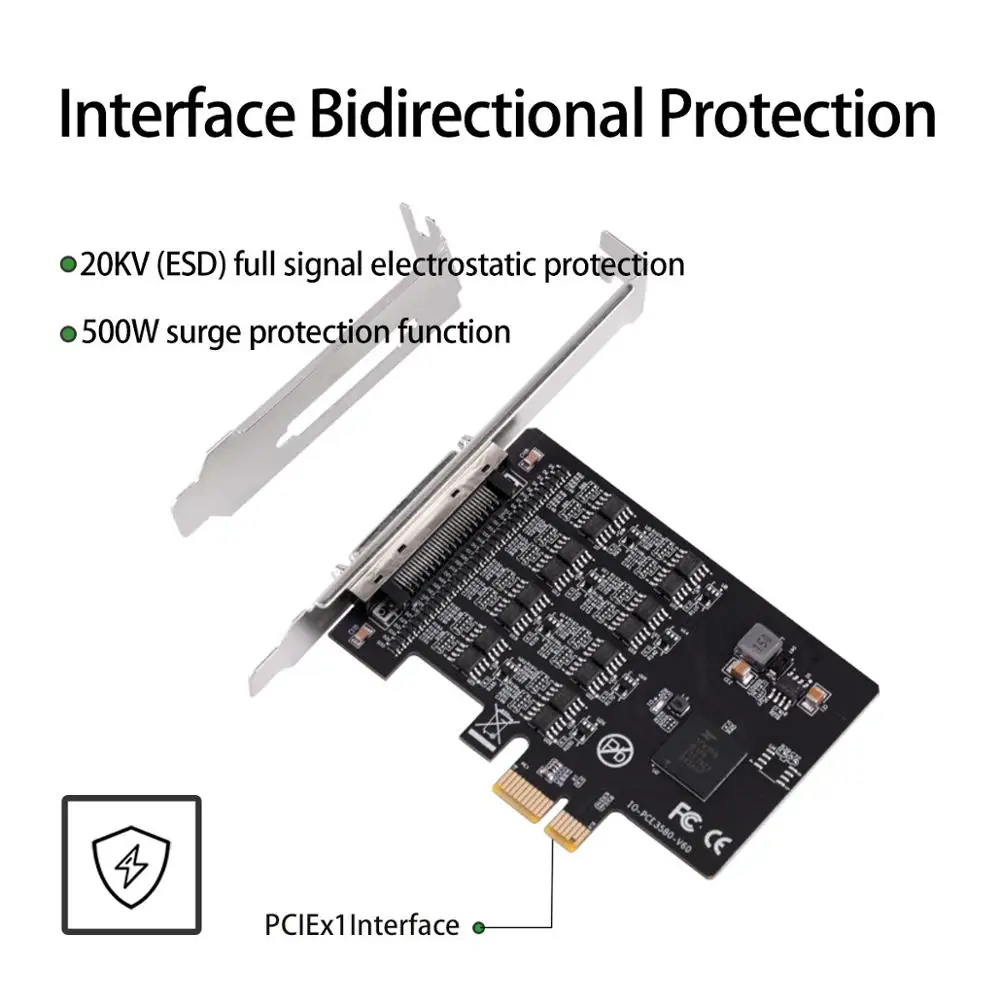 Высокоскоростная Промышленная плата ввода/вывода IOCREST с 8 портами PCI Express RS422 RS485