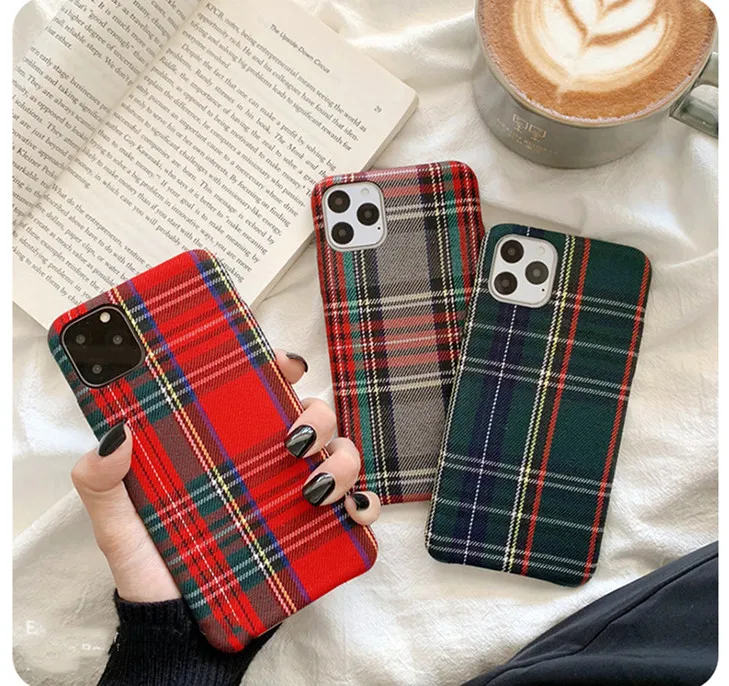Gimfun теплый фланелевый клетчатый тканевый чехол для телефона для Iphone 11 чехол простой плюшевый тканевый чехол для Iphone 11 Pro Xs Max Xr X 6 7 8 Plus