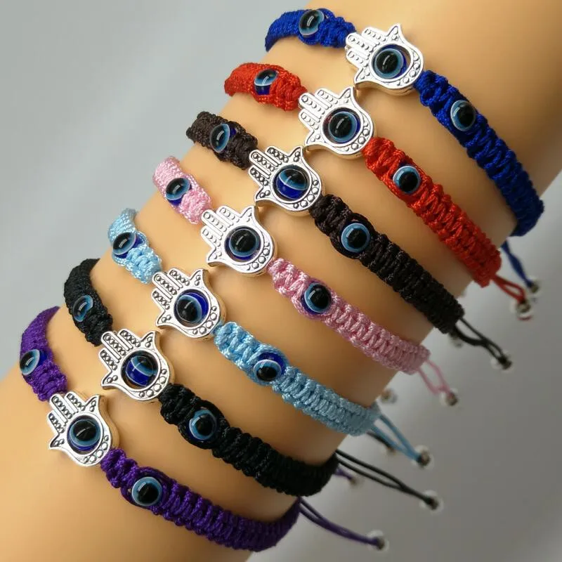 Брендовый милый Мишка Модный женский браслет Fatima Hands с кисточками макраме